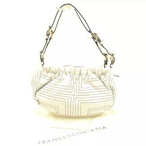 Francesco Biasia Shoulder bag White Black Woman Authentic